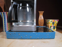 Coffee Station Water Drop Blue. Coffee Station Overflow Deck Coffee Accessory perfect coffee lovers gift or for your coffee bar decor.