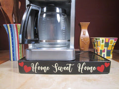 Home Sweet Home - Coffee Station Overflow Deck Coffee Accessory, perfect coffee lovers gift or for your coffee bar decor.