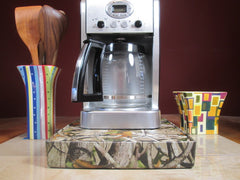 Coffee Station Vista Camo, Coffee Station Overflow Deck Coffee Accessory, perfect coffee lovers gift or for your coffee bar decor.