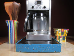 Coffee Station Water Drop Blue. Coffee Station Overflow Deck Coffee Accessory perfect coffee lovers gift or for your coffee bar decor.
